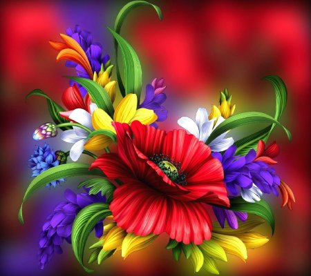 Яркие цветы анимация