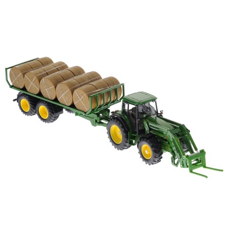 Siku трактор John Deere с прицепом для КИП сена (1:32) 3862
