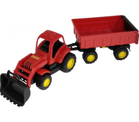 Трактор Полесье с прицепом и ковшом Крепыш (44556) 51 см
