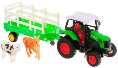 Трактор Технопарк с прицепом (77039-r) 22.5 см