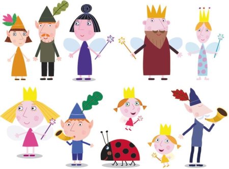 Маленькое королевство Бена и Холли герои