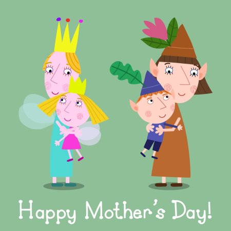 Холли на белом фоне из королевства Бена и Холли