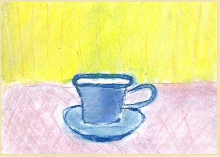 Голубая чашка Гайдар рисунок