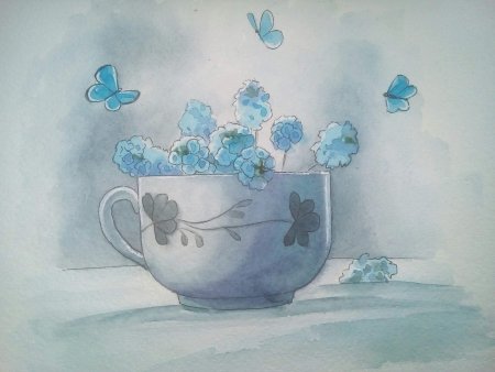 Рисунок к рассказу голубая чашка Гайдара