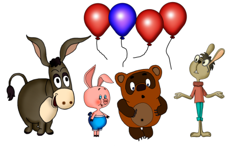 Винни пух и Пятачок