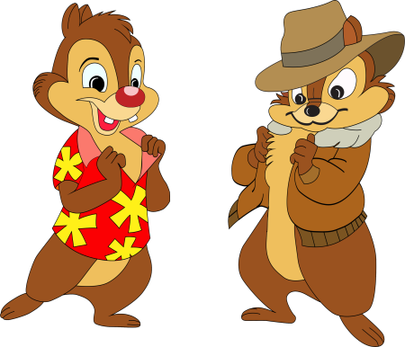 Герои мультфильма чип и Дейл