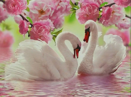 Алмазная мозаика 40x50 qa200257 лебеди