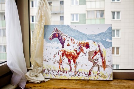 Разрисованный холст