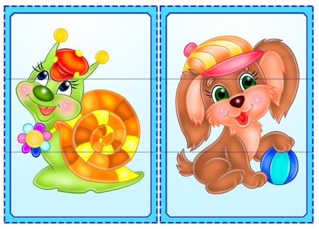 Разрезные пазлы для малышей