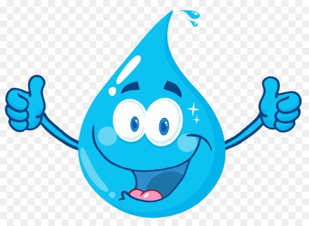 Капля воды мультяшная