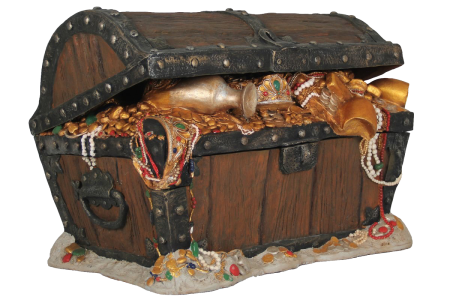 Пиратский сундук с сокровищами
