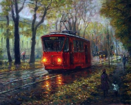 Живопись Сукиасян трамвай