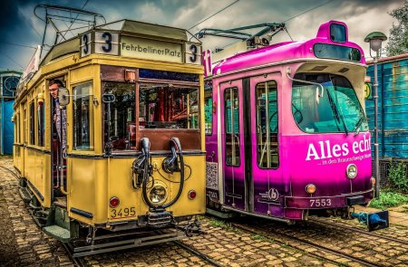 Старенький трамвай