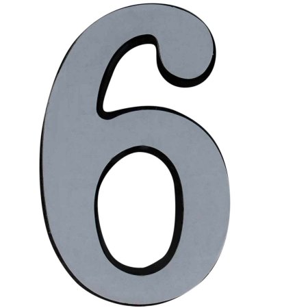 Цифра 6 на листе а4