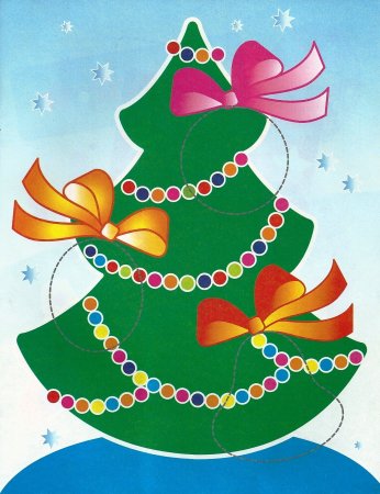 Аппликация Новогодняя елка