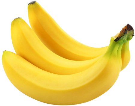 Банан на белом фоне