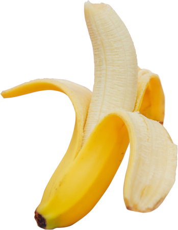 Банан на белом фоне