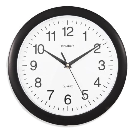 Часы настенные Energy EC-02, 27,5*3,8см (круглые) плавный ход, пластик, АА*1шт.9302