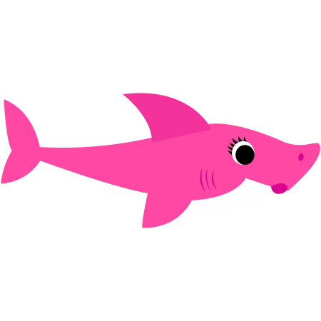 Акуленок бэби Шарк розовый