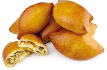 Пирожки на белом фоне