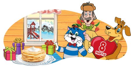 Кот Матроскин поздравляет