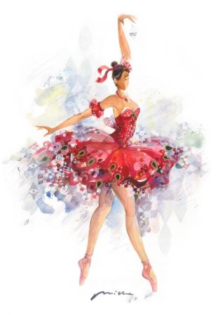 Балерина цветная