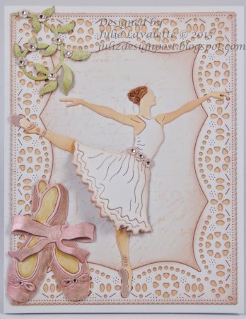 Открытка танцовщица Скрапбукинг
