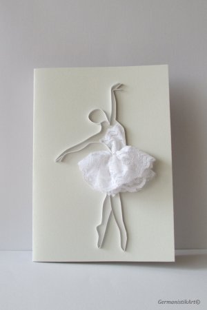 Открытка с балериной Скрапбукинг