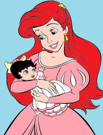 Дети принцессы Ариэль Дисней