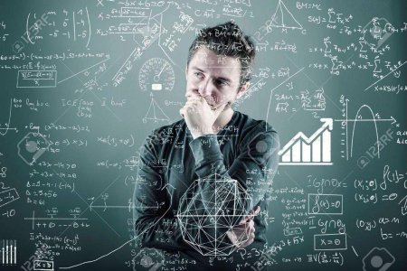 Человек с книгами по физике