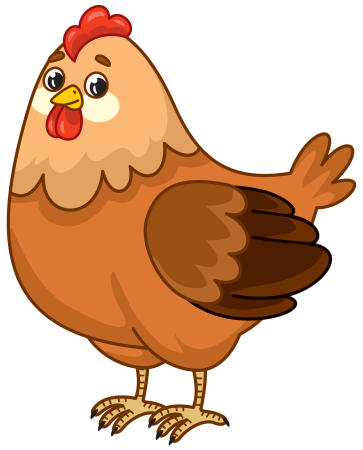 Курица для детей на прозрачном фоне