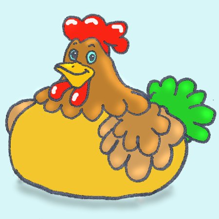 Курица мультяшная