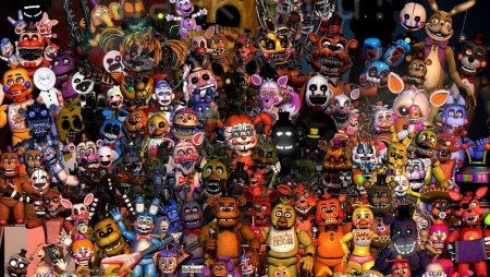FNAF 5 все АНИМАТРОНИКИ