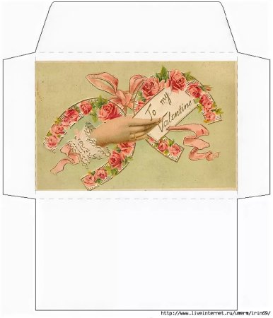 Макет конверта для денег