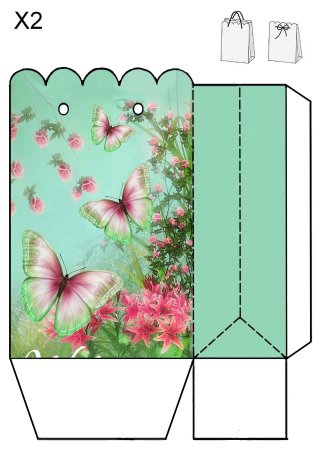 Макет подарочного пакета