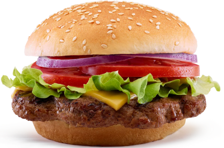 Бургер на белом фоне