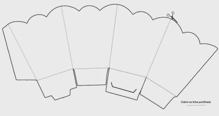Коробочка для попкорна развертка
