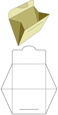 Объемный конверт для подарка