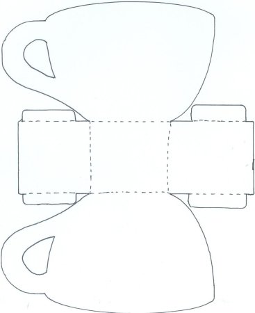 Поделка чашка с блюдцем из бумаги