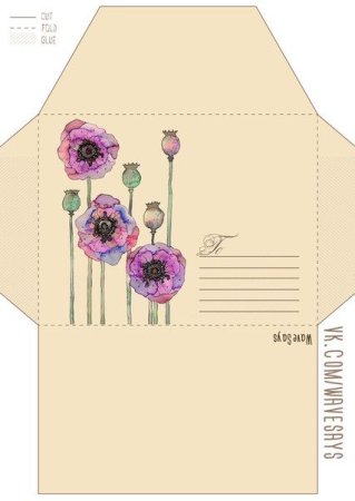 Шаблоны конвертов для печати с рисунками