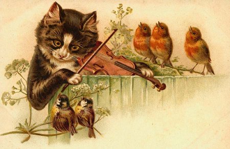 Старые открытки с кошками