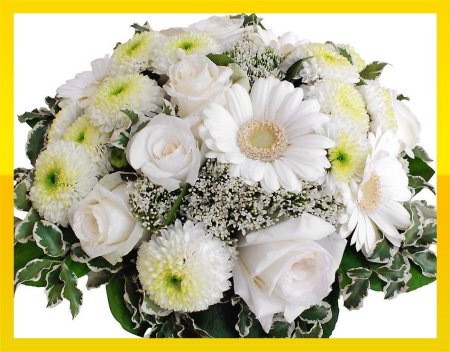 Красивый букет из белых цветов