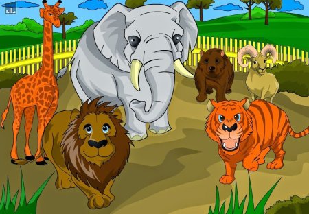 Зоопарк мультяшный