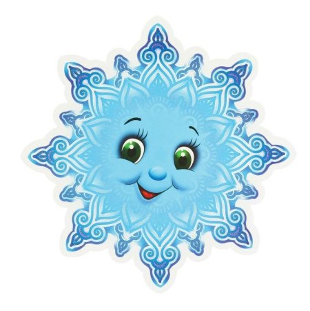 Снежинки цветные