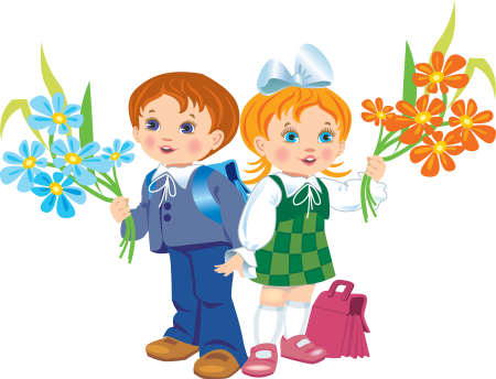 Ученик с цветами