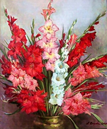 "Гладиолусы", Селенин Андрей, 150х75