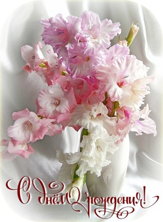 Гладиолусы нежные букеты