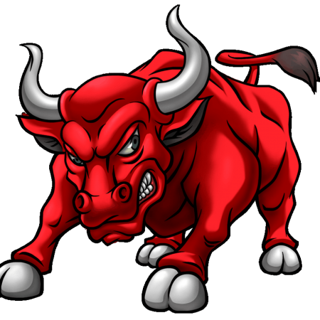 Бык на белом фоне