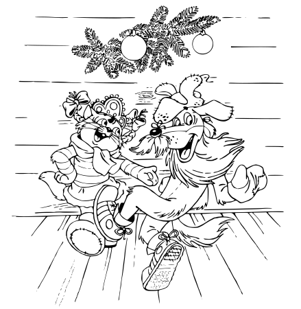 Раскраска "в Простоквашино"