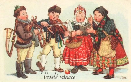 Рождественские открытки Чехии